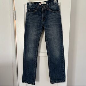 Levi's 505 Straight Boys Blue Jeans Size 14 Slim
